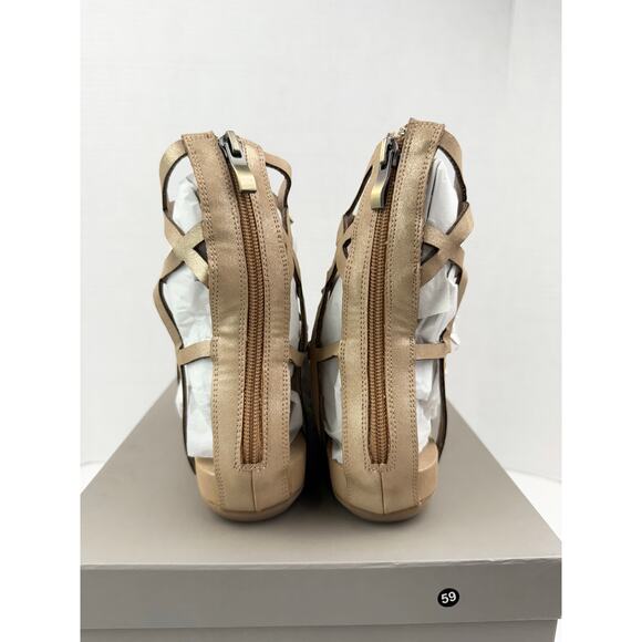 Antelope Laser Cut Gladiator Gold Metalic Womens Sandals 129 Size EU 40 US 9 NEW - Picture 5 of 13